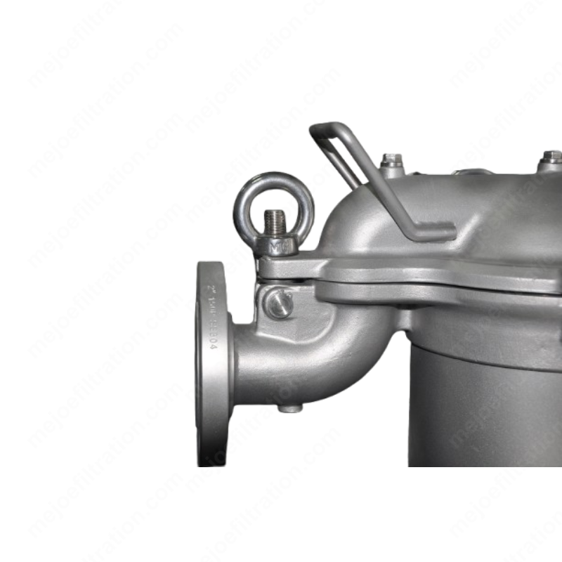 Single bag filter housing top-in, quick-open cover