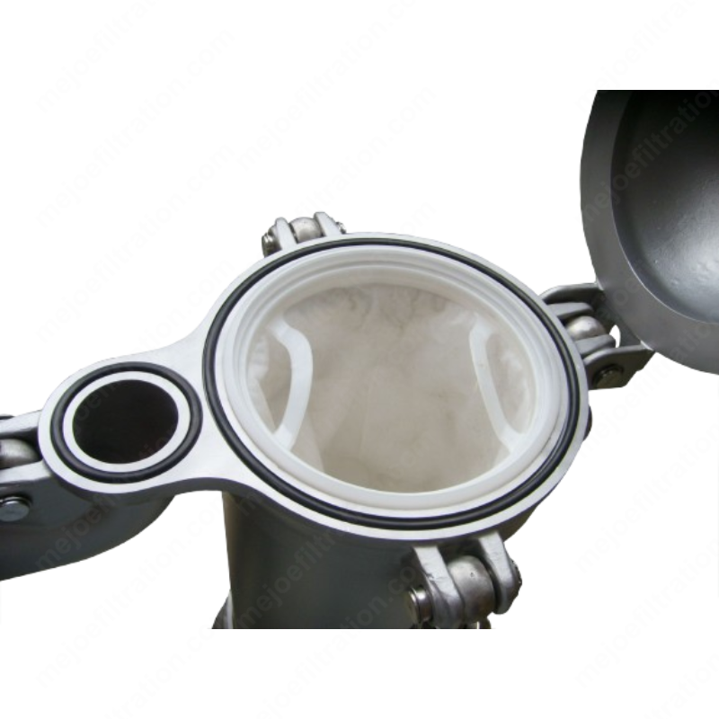 Single bag filter housing top entry, flange connection